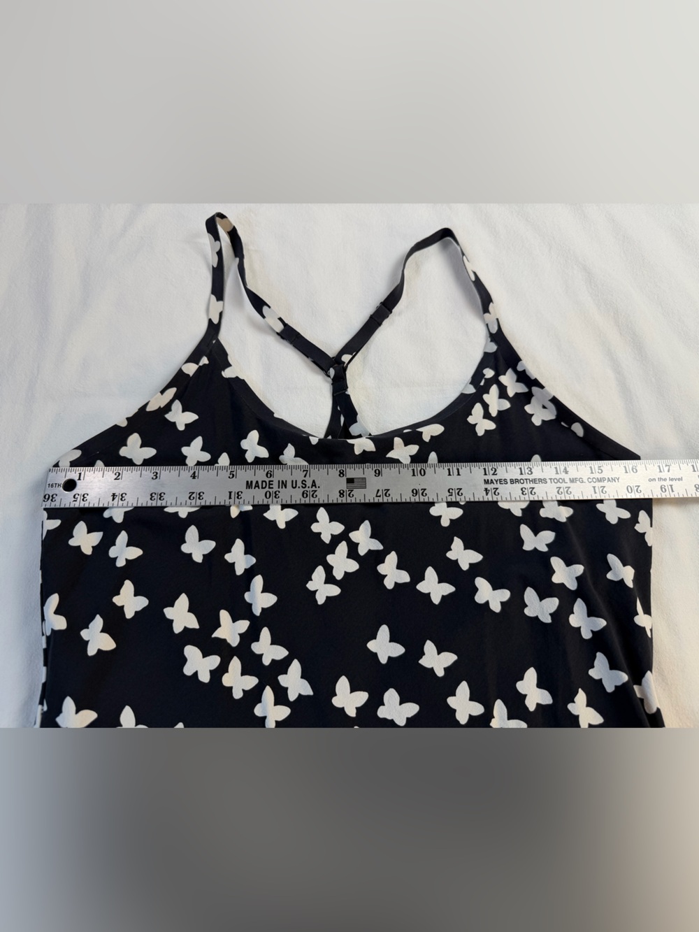 Outdoor Voices The Exercise Dress Ditzy Butterflies Black White Pockets EUC - Picture 6 of 10